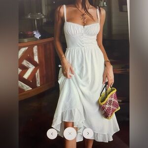 Commense White Midi Dress